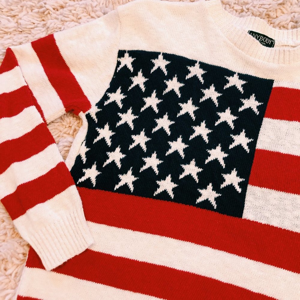 Anybody Light American Flag Star & Stripe Sweater - Picture 3 of 8